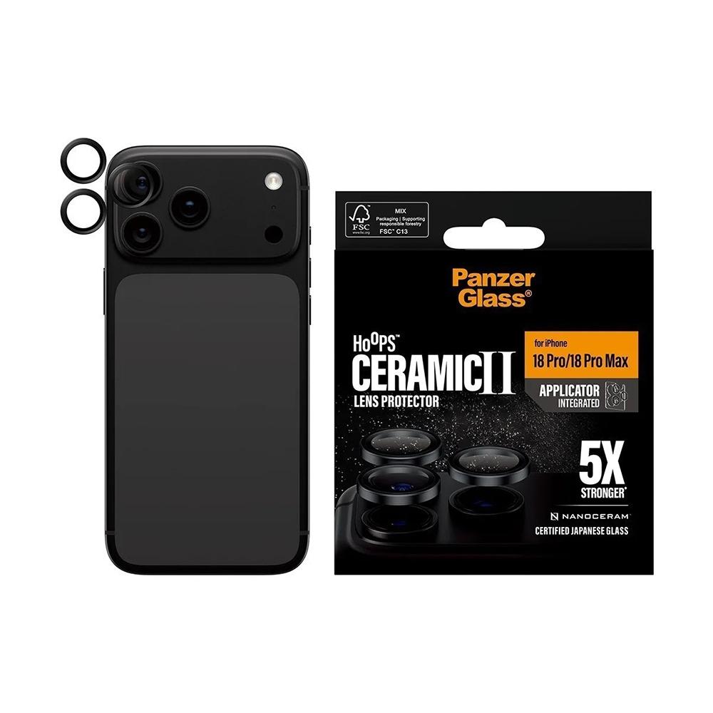 PanzerGlass iPhone 18 Pro / 18 Pro Max 耐衝擊五倍微晶陶瓷玻璃鏡頭貼環(單顆三入)