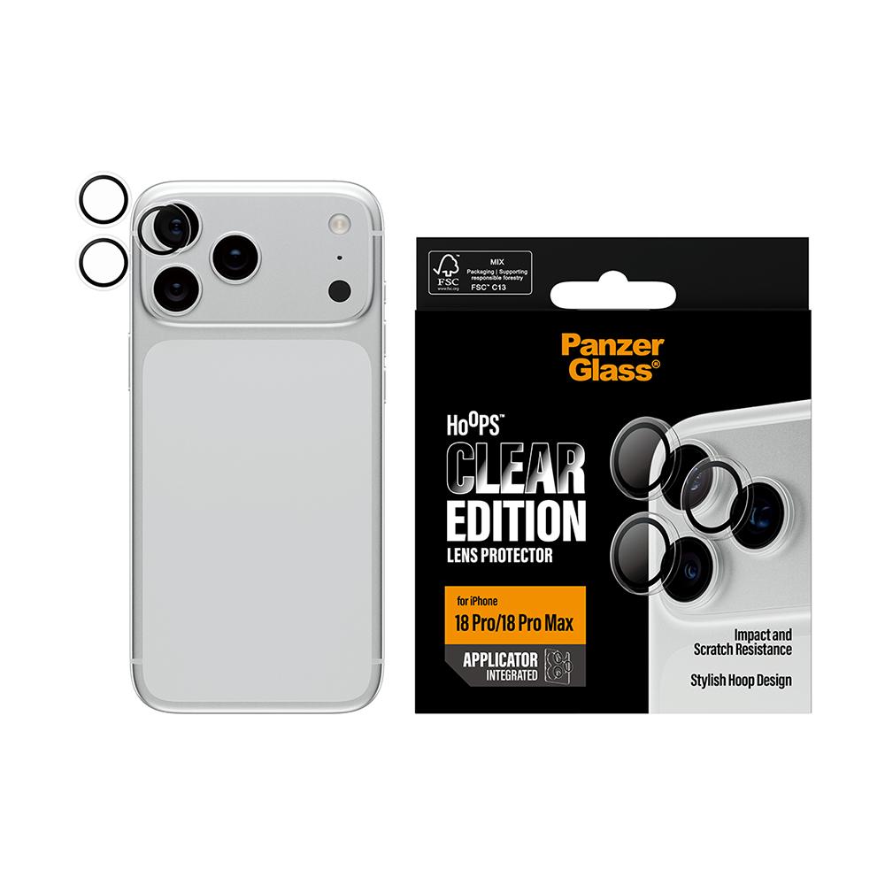 PanzerGlass iPhone 18 Pro / 18 Pro Max HOOPS 高透明單顆型光學玻璃鏡頭貼環 (單顆三入)