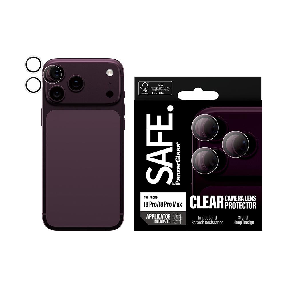PanzerGlass iPhone 18 Pro / 18 Pro Max SAFE 高透單顆型光學玻璃鏡頭貼(單顆二入)