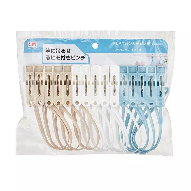 穿桿式活動曬衣夾/ 15入
