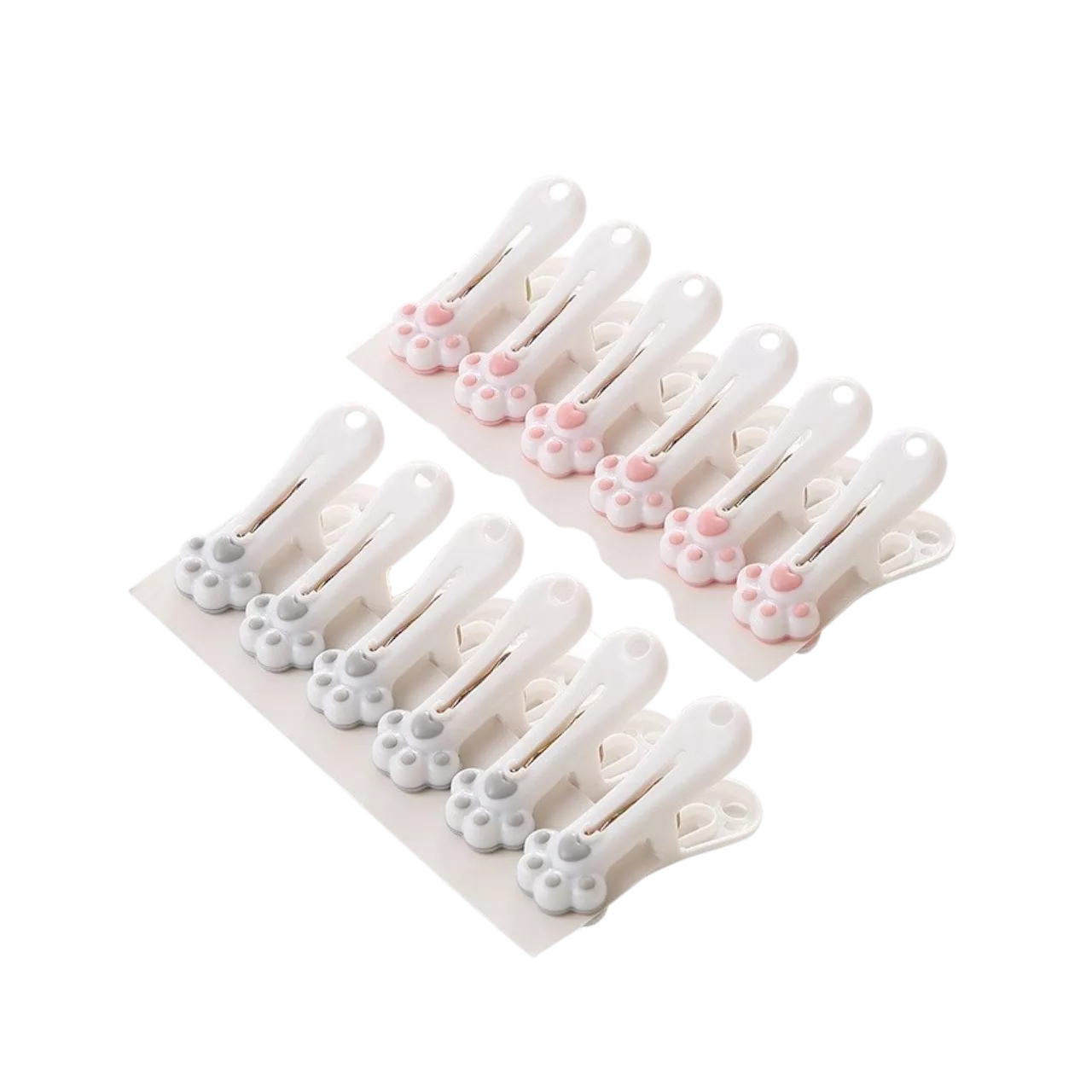 軟膠無痕貓咪衣夾/6入