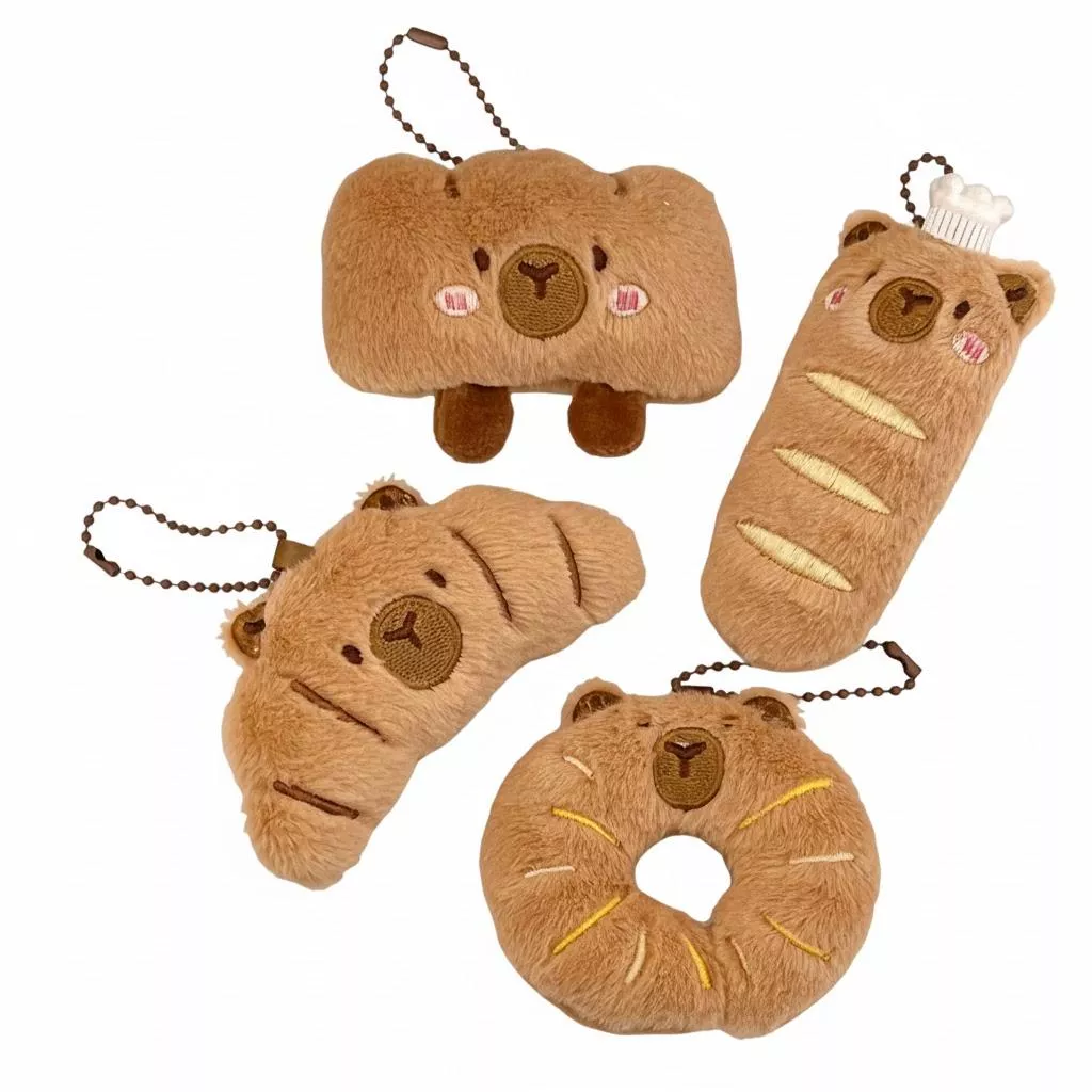 麵包造型水豚吊飾