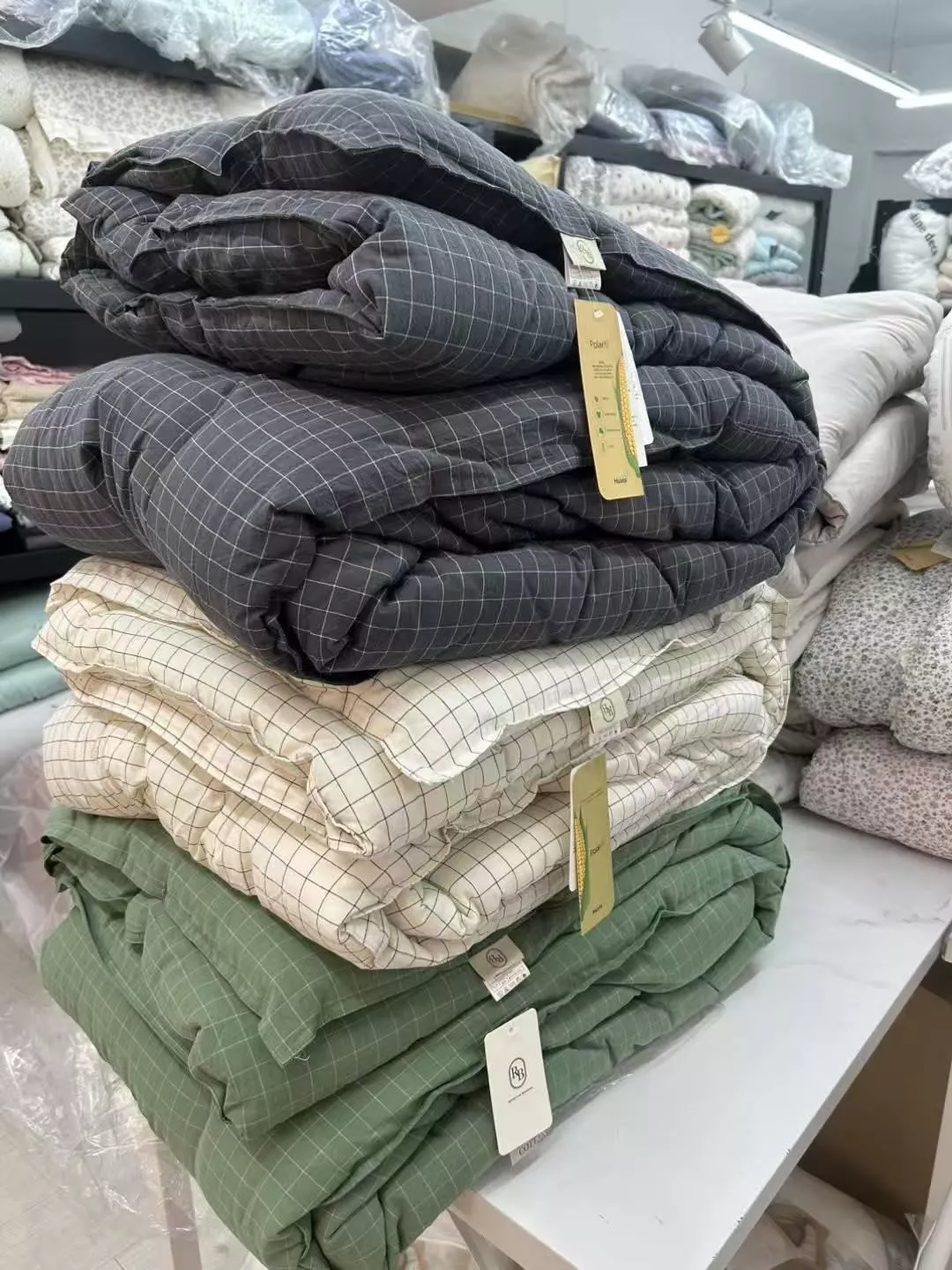 無印格子棉被