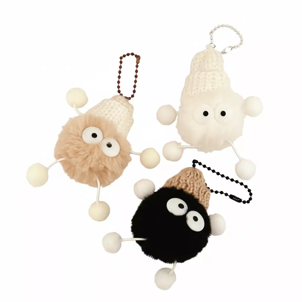 呆萌小煤球吊飾