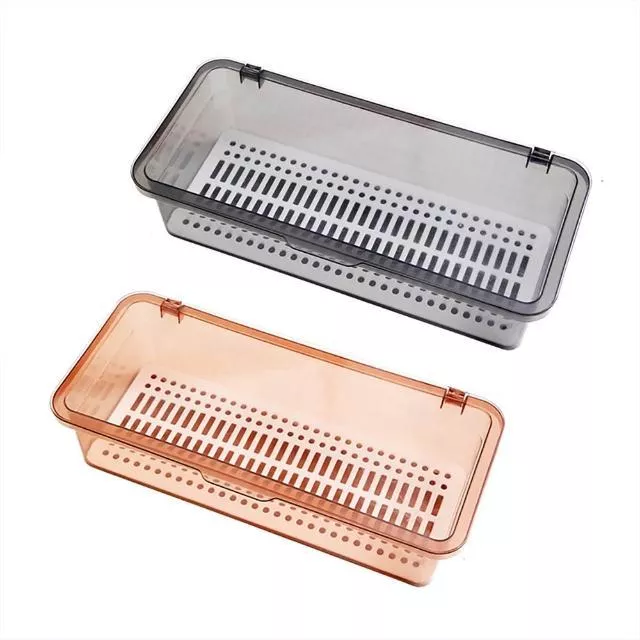 多功能可瀝水有蓋收納盒