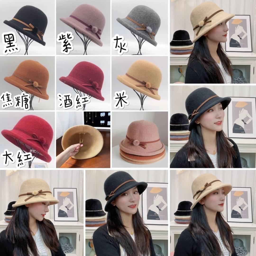 優雅淑女款仿貂毛帽