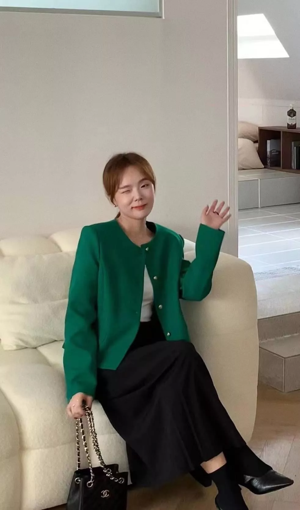 小金釦西裝短外套