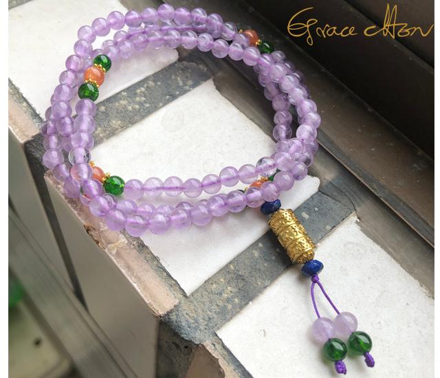 ☍清爽紫晶念珠☍ #紫水晶#108顆#念珠| 紅磐國際-上綺珠寶& Grace Chen