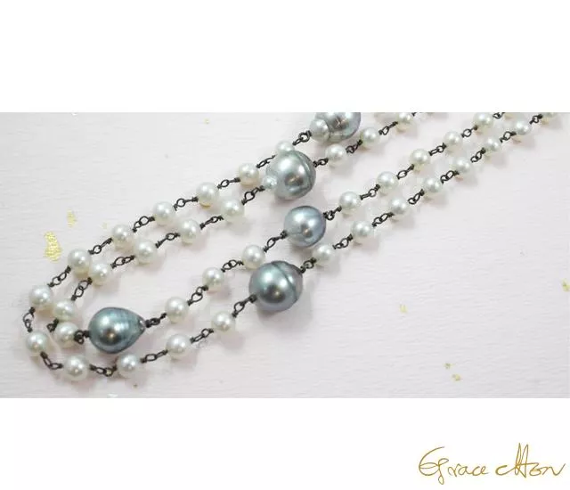 💟珍愛💟 #毛衣鍊 #珍珠