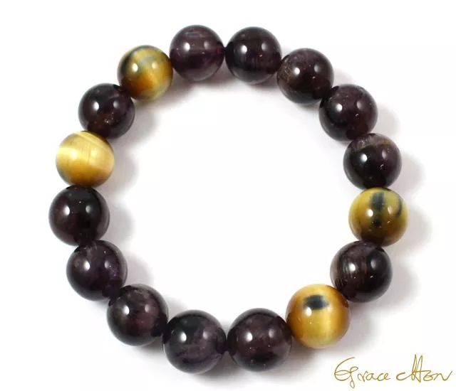 🟡黃鈦后🟣 #紫鈦晶 #黃虎眼