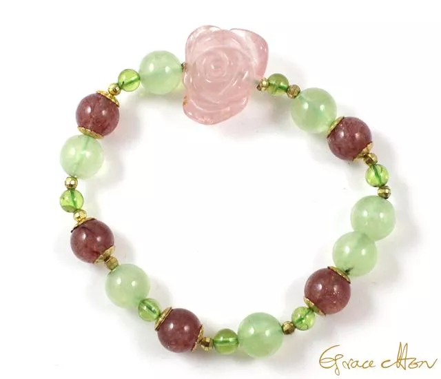 🌹粉愛花花綠綠🌹 #粉晶 #葡萄石