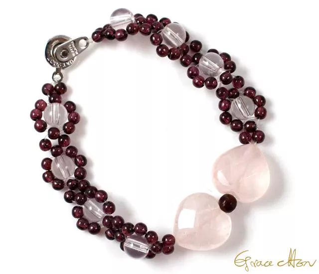 💗心心相映💗 #粉晶 #紅石榴