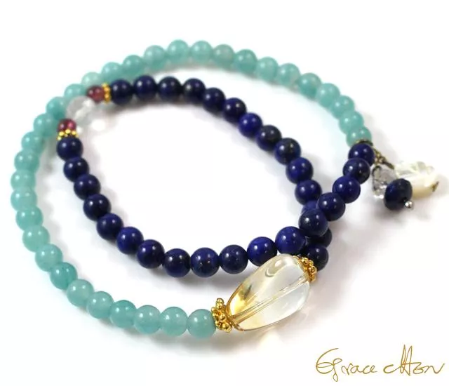 🌊深藍與淺藍🌊 #天河石 #青金石