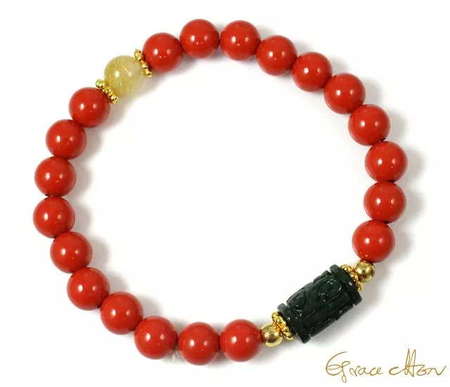 🔴硃砂配綠玉🔴 #硃砂 #緬甸玉