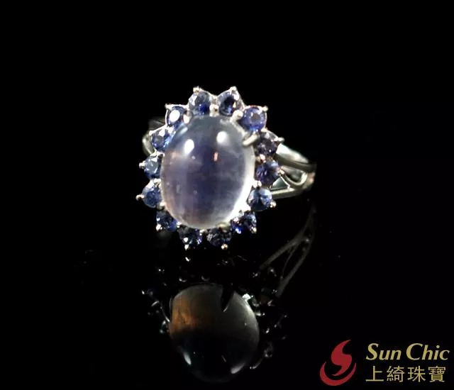 🐋藍花月光🐋 #月光石 #藍寶 #k金