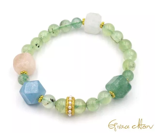 🍈開心跳跳🍈 #葡萄石 #設計款手鍊