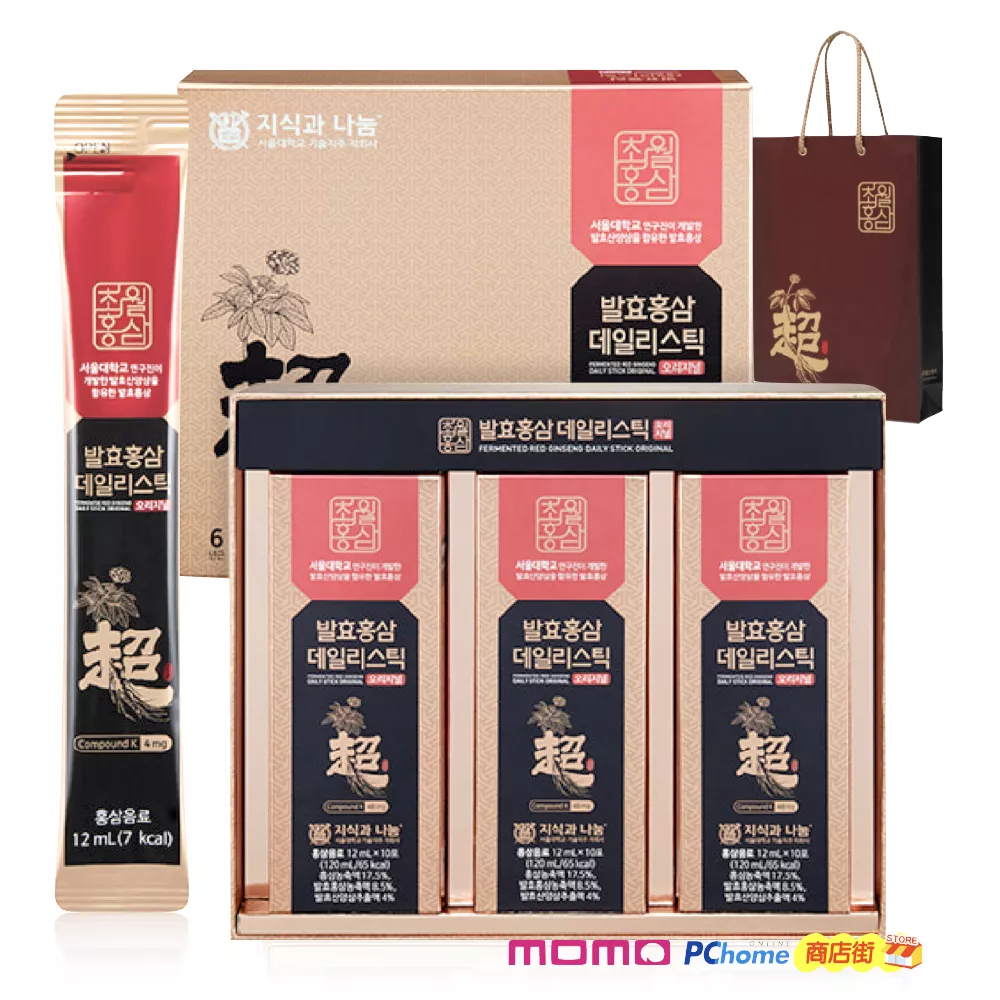 [ 超越蔘精 ] 韓國高麗蔘精禮盒 (12mlx30入x1) 附提袋