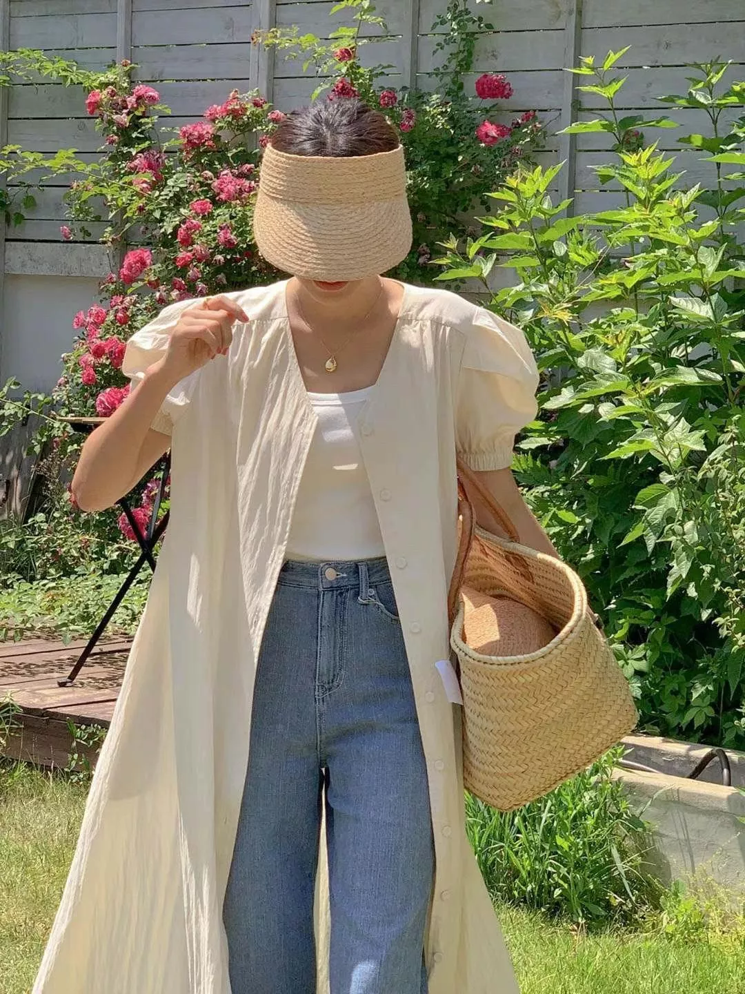 斷貨特價/綁帶排釦襯衫長洋♡