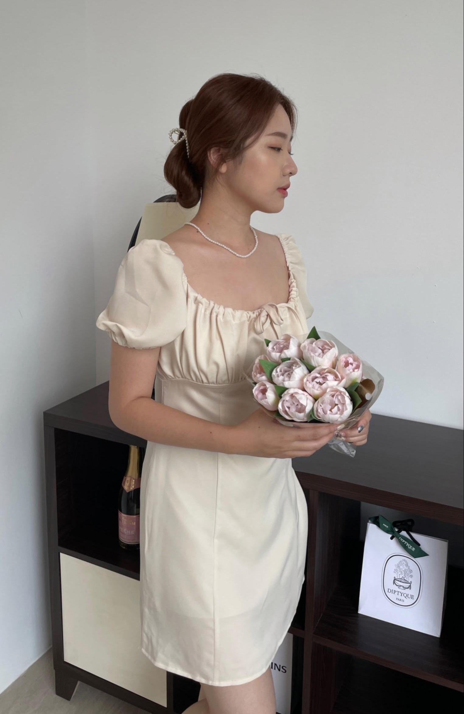 千金公主🌼緞面綁帶短洋