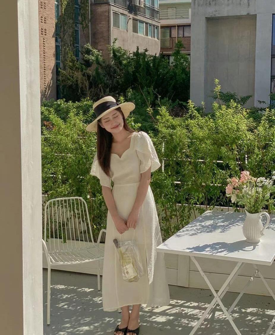 仙女下凡♡浪漫花苞袖長洋