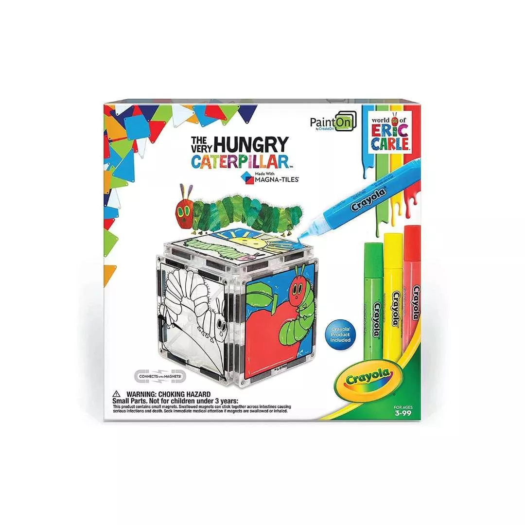 【美國CreateOn】Magna-Tiles®彩繪磁力片積木-好餓好餓的毛毛蟲