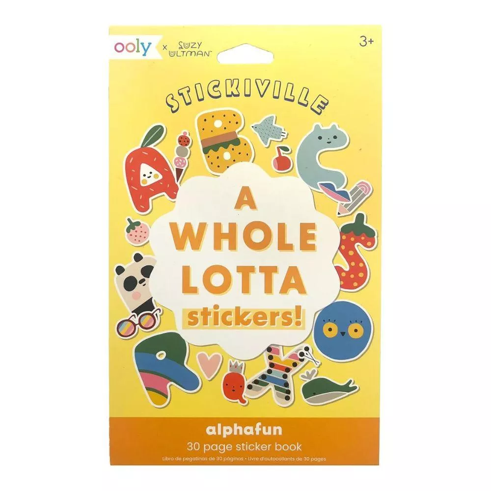 【美國OOLY】Suzy Ultman 聯名貼紙書 - 英文字母學習樂 (30頁)