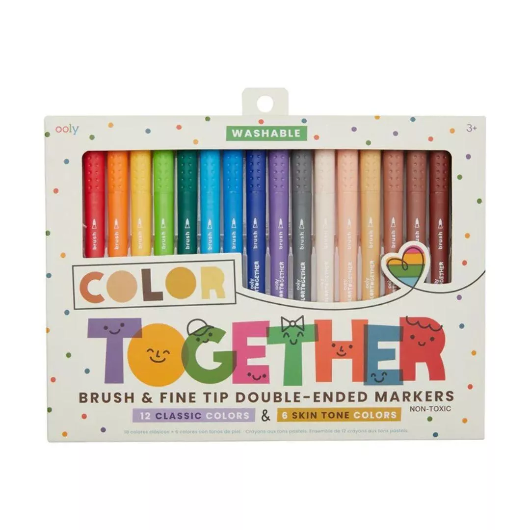 【美國OOLY】Color Together 雙頭水性彩色塗鴉筆 (18色)