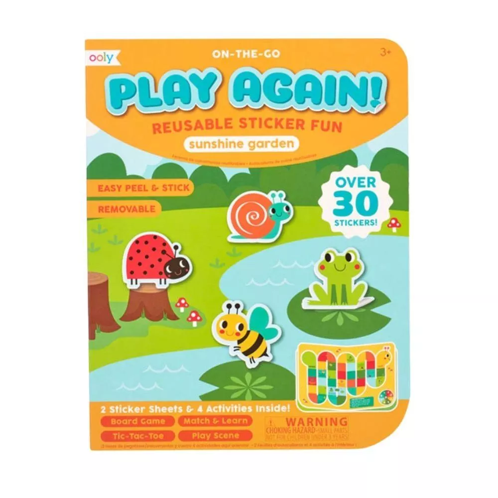 【美國OOLY】重複貼!貼紙遊戲書 - 陽光花園款