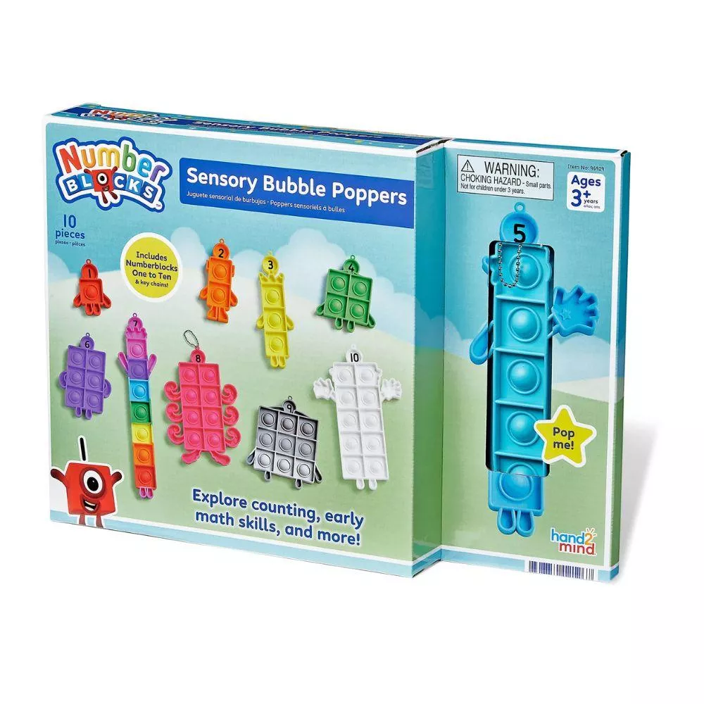 【美國hand2mind】Numberblocks數字積木 1-10按壓泡泡吊飾組