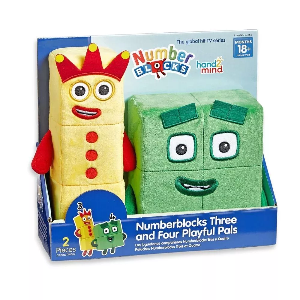 【美國hand2mind】Numberblocks數字積木 3&4絨毛玩偶組