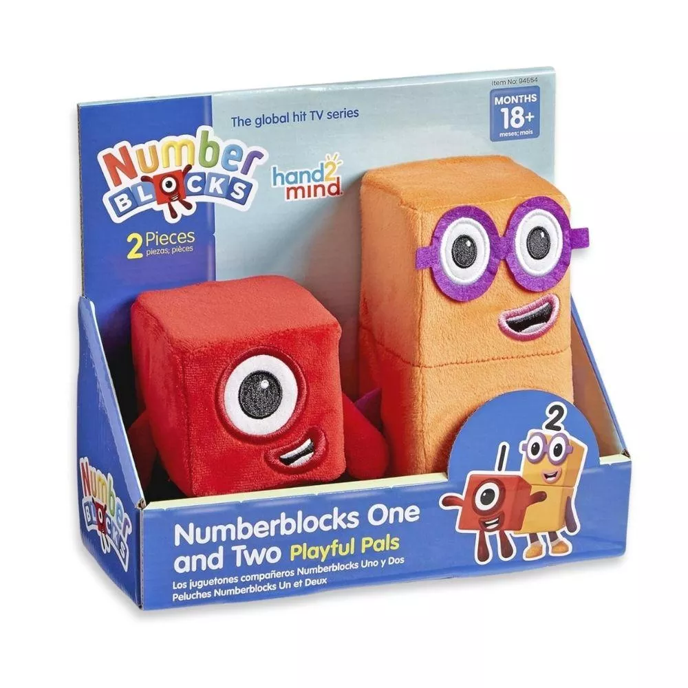 【美國hand2mind】Numberblocks數字積木 數字1&2絨毛玩偶組