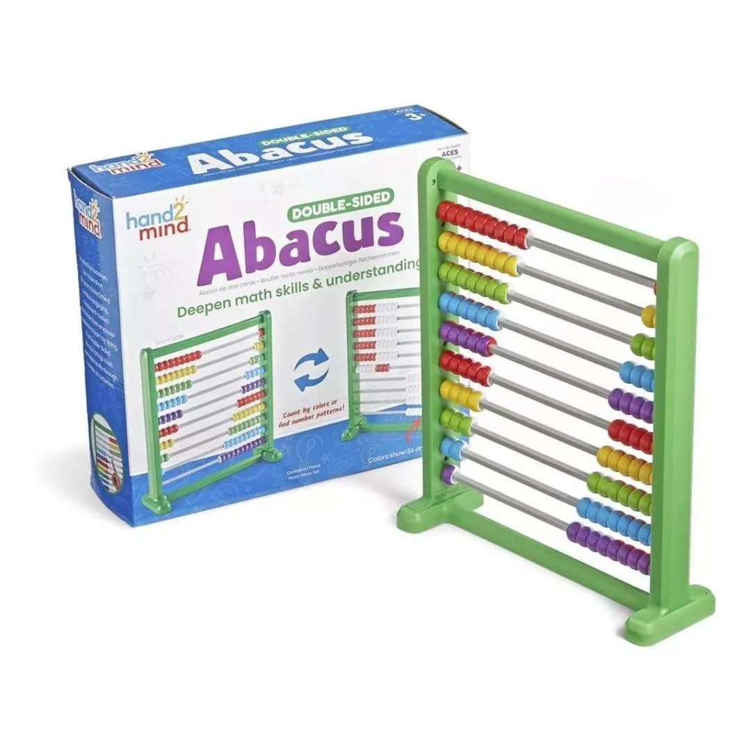 【美國hand2mind】益智數學教具-雙面彩虹算盤