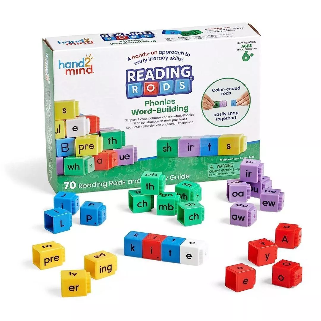 【美國hand2mind】Reading Rods 方塊積木-英文單字拼讀&建構學習組