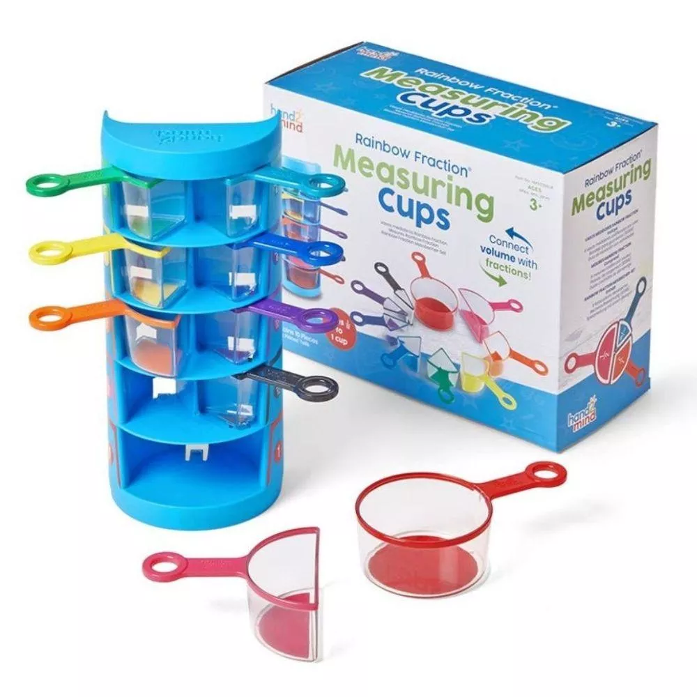 【美國hand2mind】益智數學教具-彩虹量杯塔 (9杯/入)