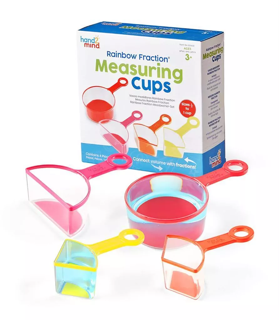 【美國hand2mind】益智數學教具-彩虹量杯組 (4杯/入)