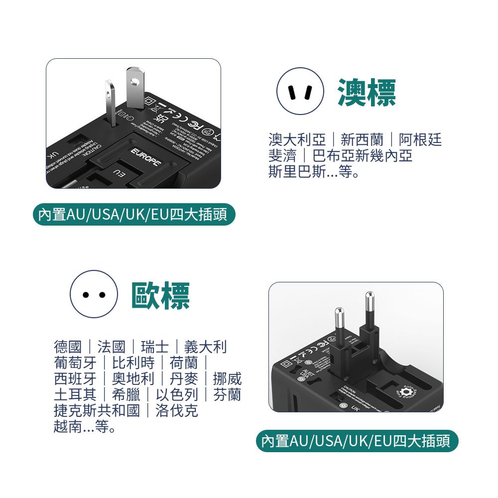 全世界通用 萬國轉接頭 萬用插頭 旅行插頭 旅行必備 出國插頭 萬國旅行插座 便捷式 可攜帶插頭 多國萬用轉接頭