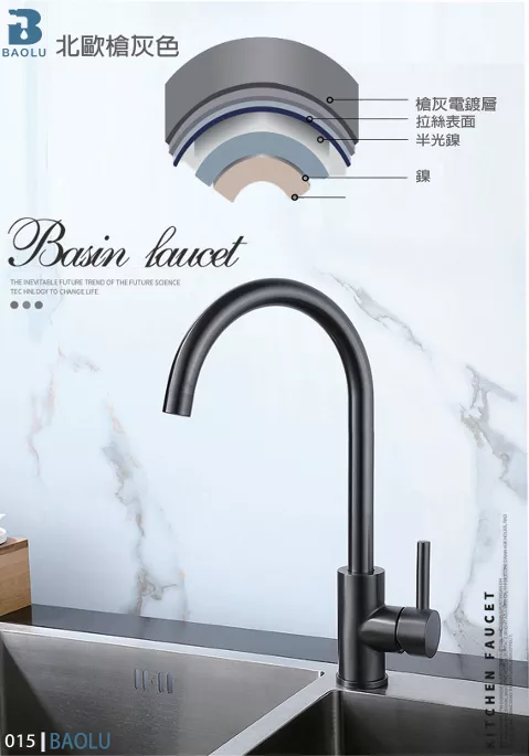 不鏽鋼檯面龍頭(冷、熱) 廚房水龍頭