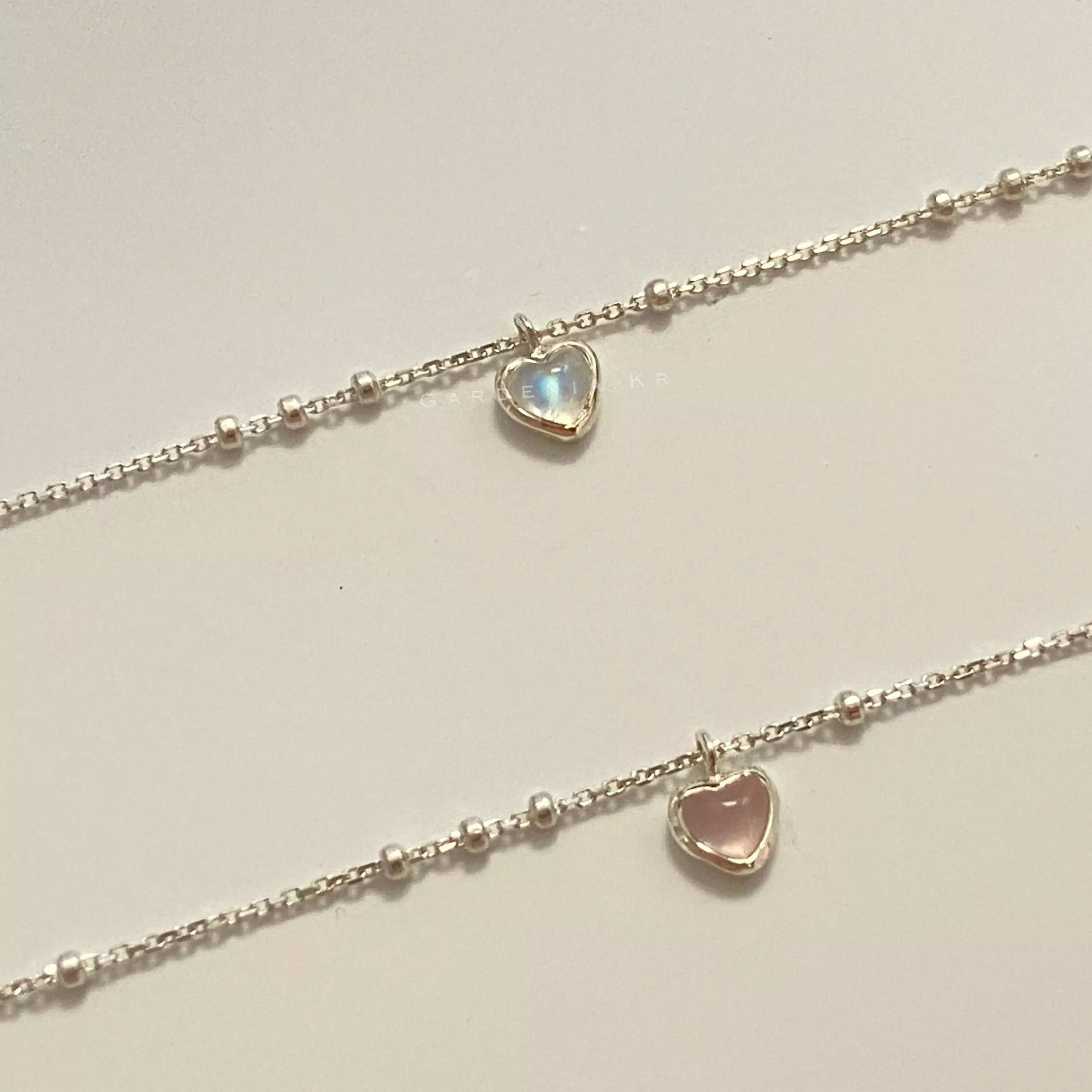925sliver Heart Opal / Pink spar bracelet天然蛋白石/粉晶石 愛心手鍊