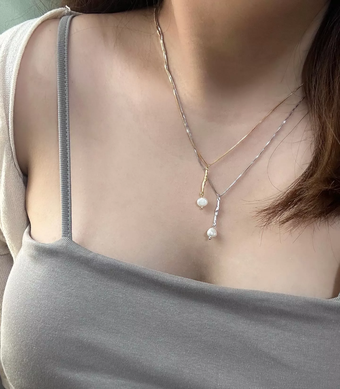 天然淡水珍珠項鍊 Natural pearl necklace /D01