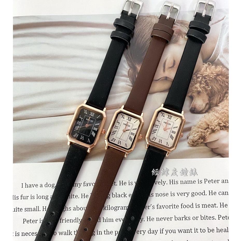 KEZZI珂紫石英錶 羅馬數字+氣質方形款/日本機芯/熱賣款/超質感氣質腕錶/限量精品/買手錶另贈全新電池K2362