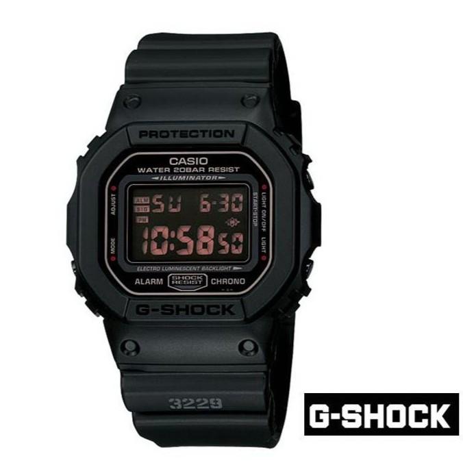 G-SHOCK專賣店 經緯度鐘錶 黑底白字反轉液晶顯示 機芯號碼印在錶帶展現軍事風格現貨【↘超低價】DW-5600MS