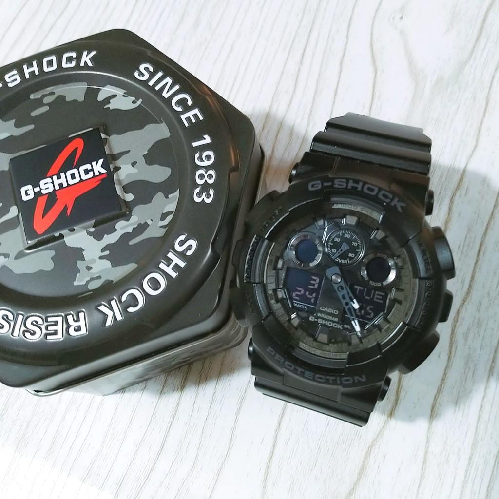 經緯度鐘錶 G-SHOCK 錶面迷彩紋路設計 玩酷本色 街頭時尚 耐衝擊 200米防水 公司貨 GA-100CB