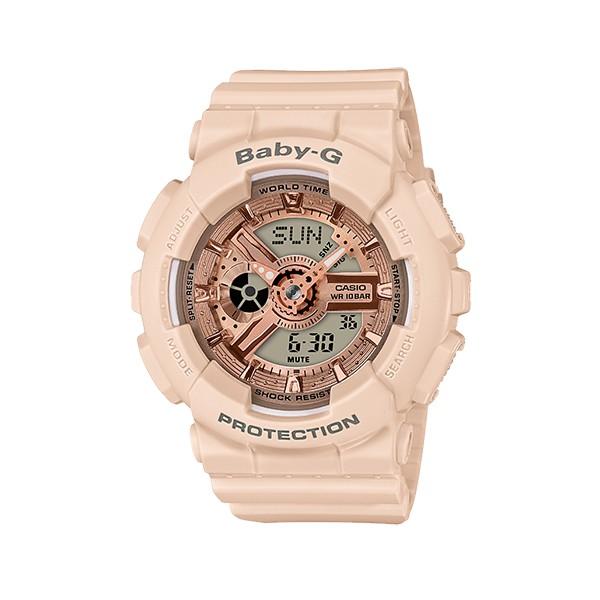 BABY-G-Pink Beige Color系列 杏色搭配玫瑰金 優雅柔和兼具 保證正品/台灣公司貨BA-110CP