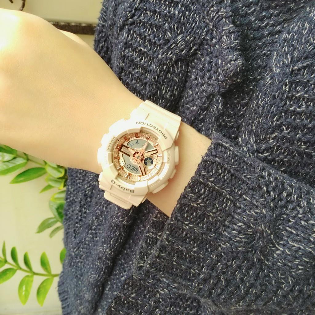 BABY-G-Pink Beige Color系列 杏色搭配玫瑰金 優雅柔和兼具 保證正品/台灣公司貨BA-110CP