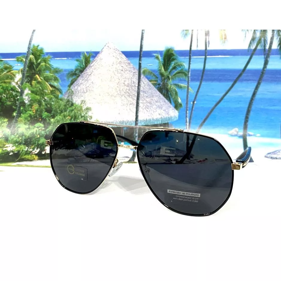 經緯度鐘錶 高級偏光太陽眼鏡 多邊形 金屬細框 日韓流行 休閒 駕車重機必備 帥氣 寶麗來偏光鏡片 【↘220】9189