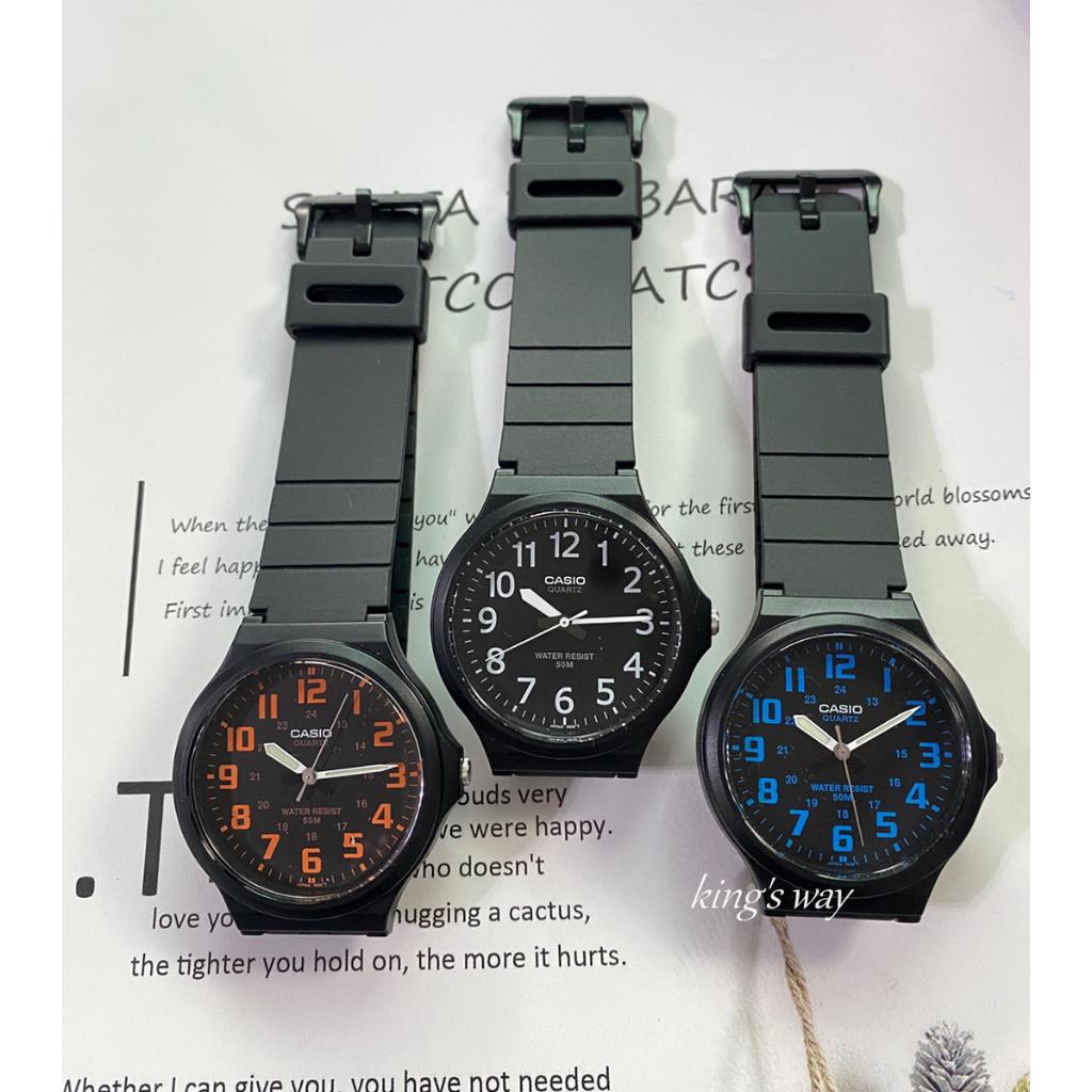 經緯度鐘錶 CASIO手錶專賣店【4公分大錶面超薄+鏡面貼膜】情侶對錶 大數字考試專用 台灣公司貨附保固卡MW-240