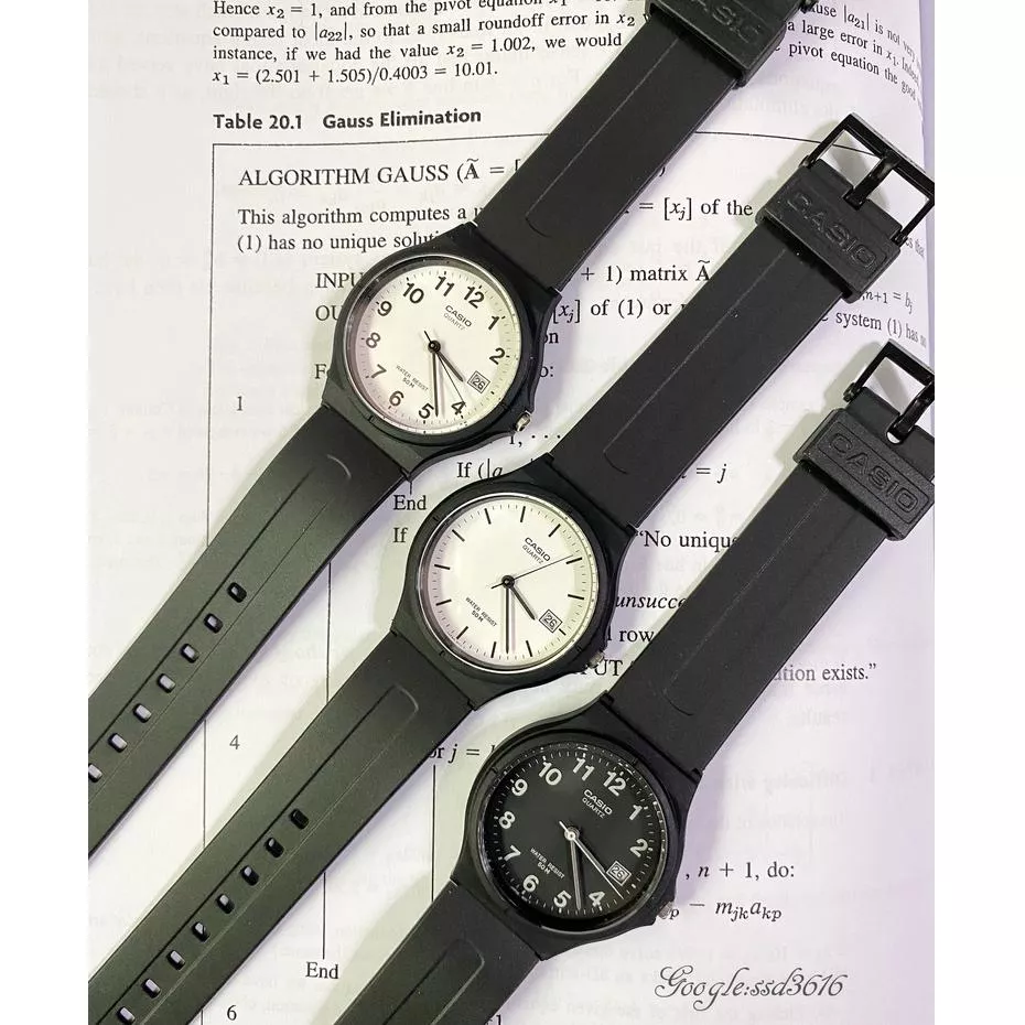 經緯度鐘錶【CASIO手錶+鏡面貼膜】日期顯示50米防水 學測統測國家考試專用錶 上班族運動 保證正品MW-59