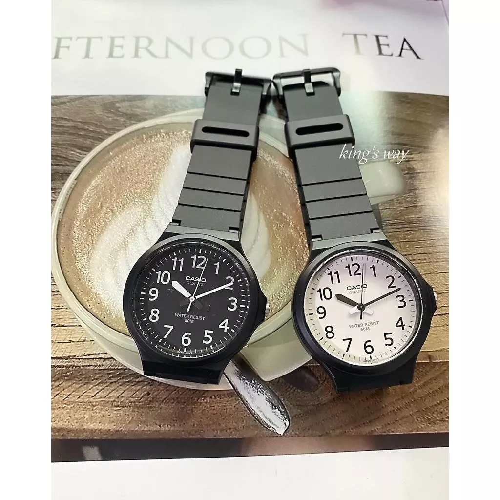 經緯度鐘錶CASIO手錶【大錶徑4cm+鏡面貼膜】潮流指針錶石英錶 情侶對錶多色可選 學生考試專用 上班族MW-240
