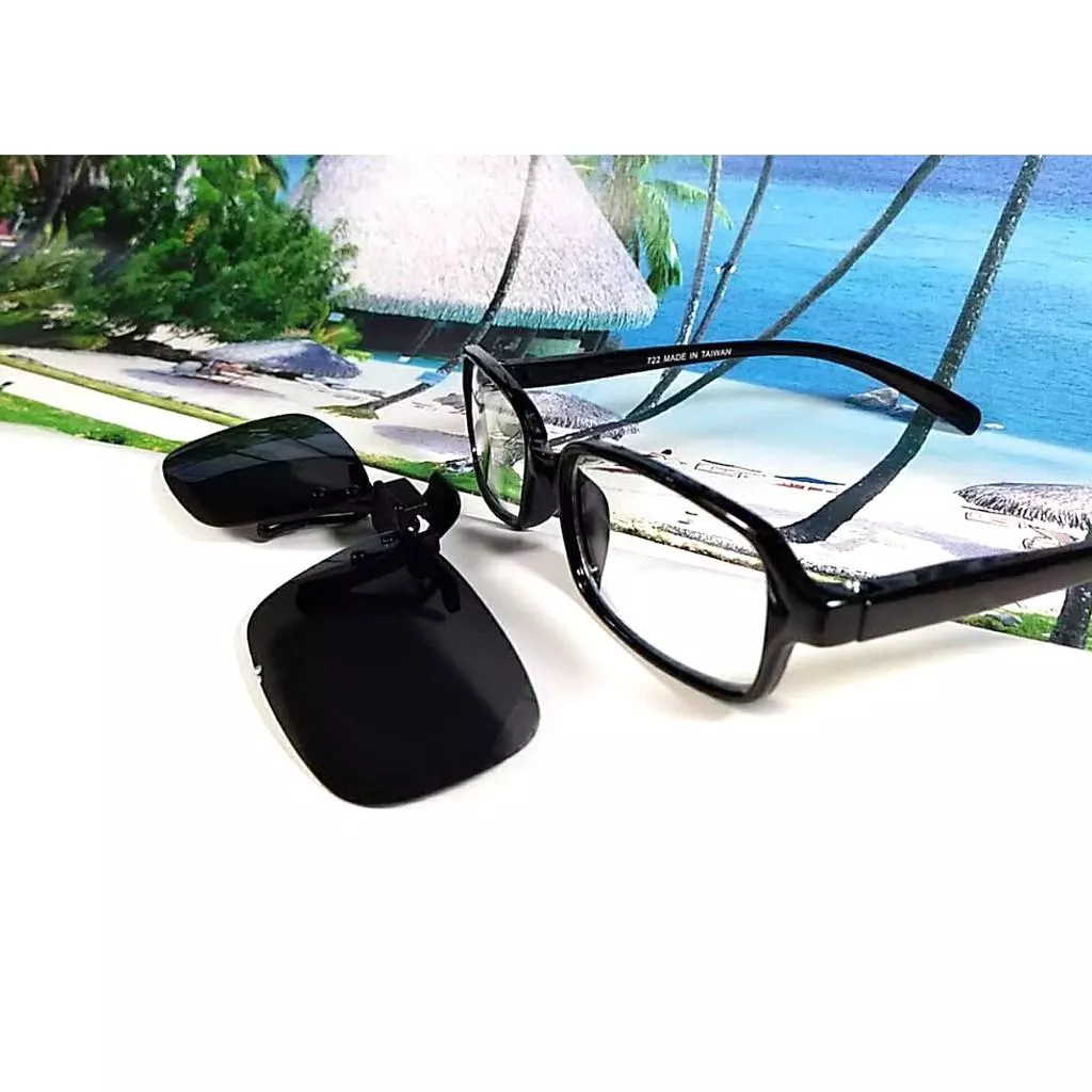 偏光太陽眼鏡夾片 小型方款 34MM 掛式太陽眼鏡 偏光夾片/ 夾式太陽眼鏡 今夏必備  開車 休閒必備 經緯度鐘錶
