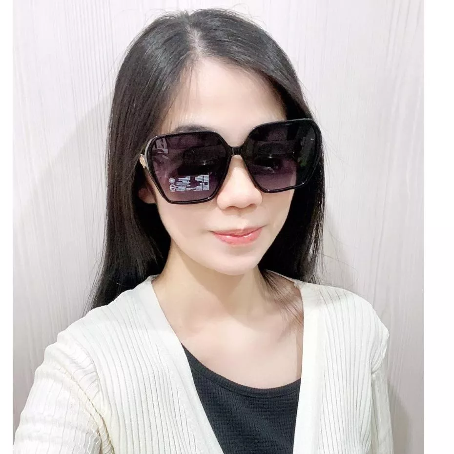 經緯度鐘錶【台灣製UV400偏光太陽眼鏡】漸層鏡面 女款大鏡面多邊形金屬鏡框 韓版 閨密 國家檢驗合格 時尚百搭8259